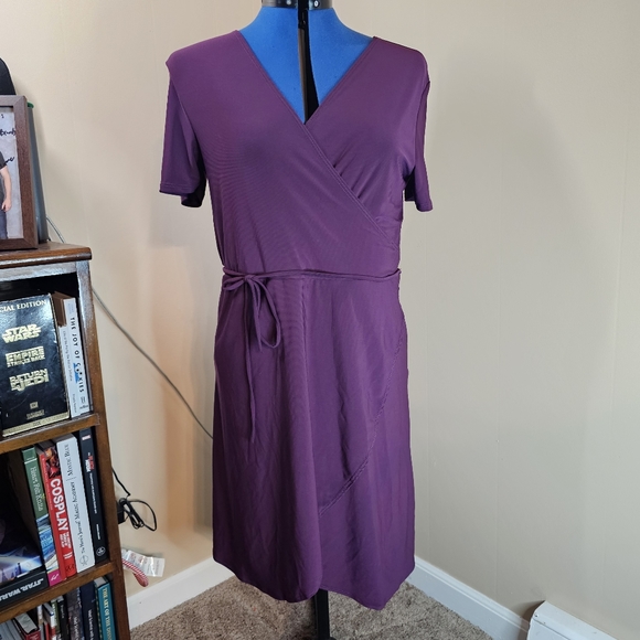 Star Vixen Royal Purple Wrap Midi Dress - Picture 1 of 6